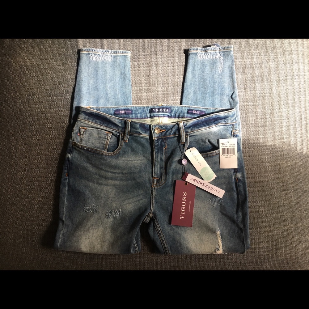 Viggos women’s distressed skinny jeans